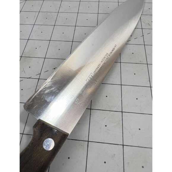 J.A. Henckels Chefs Knife 731 8" Rosewood Handle Solingen Germany Stainless Stee - Picture 2 of 8